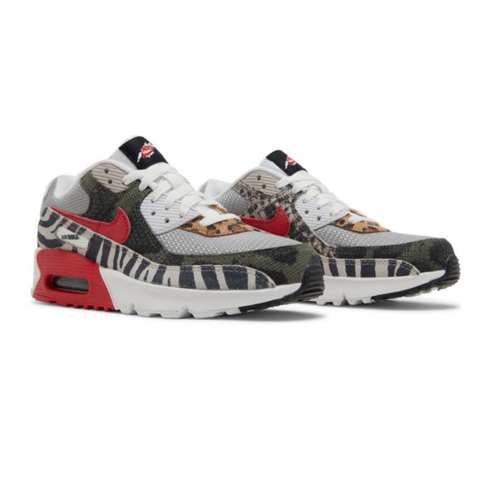 Nike Air Max 90 LTR (GS)Lt Iron Ore/White/University Red “Tunnel Walk” New FIRM$